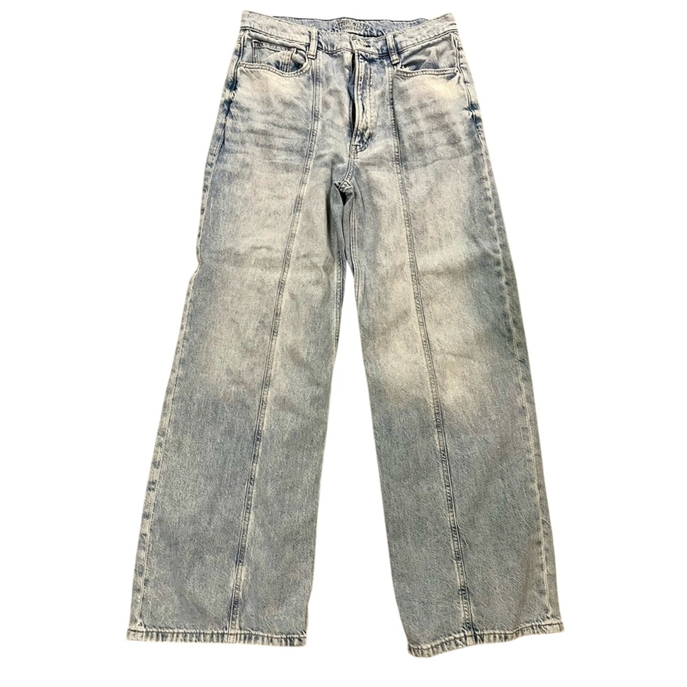 Arizona Jean Co Juniors Sz 11 High Rise Wide Leg Light Wash Jeans - Picture 4 of 8